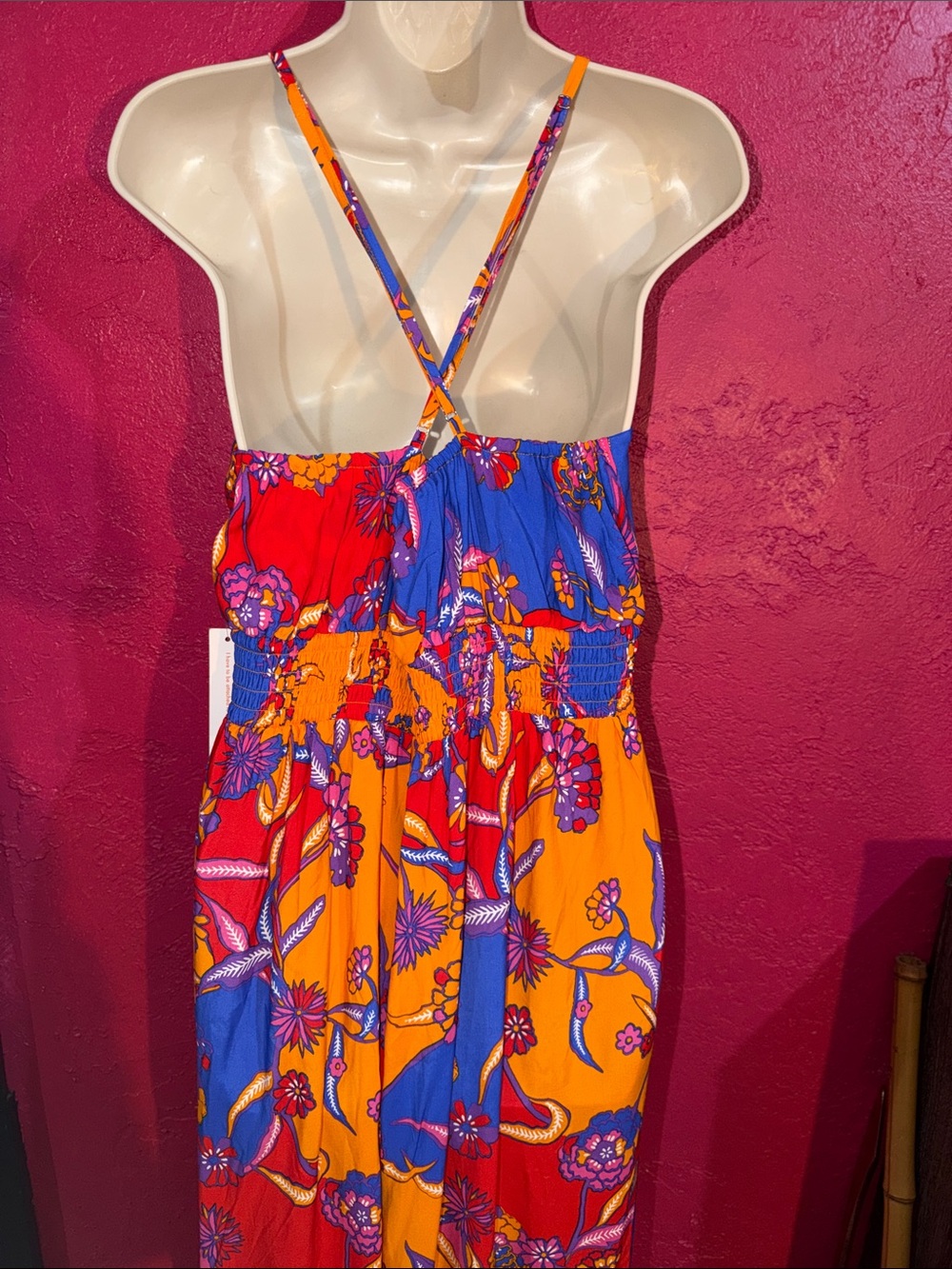 NWT Modcloth For the Love of Fedtival Season Bold Floral Jumpsuit. Sz 14. - Picture 6 of 15